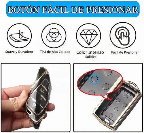Vista 5 de MILD EAST - Funda para llavero Jeep Grand Cherokee con 5 botones (negro)