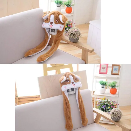 Vista 7 de Sombrero de animal Oído en movimiento Salto Sombrero Pop Up Orejas Sombrero de Felpa Divertido Lindo Diadema para Mujeres Niñas