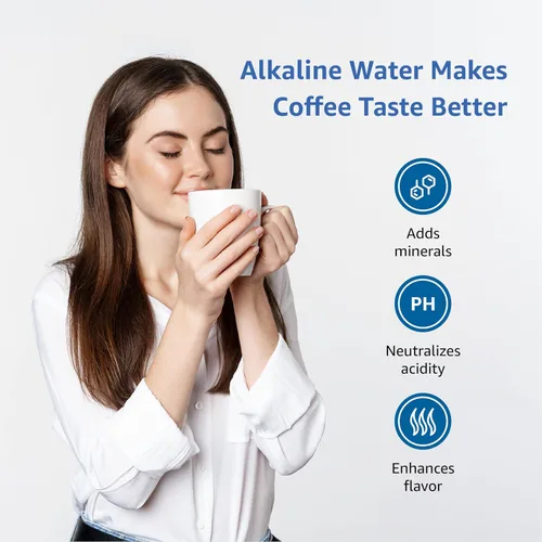Vista 3 de Filtros alcalinos de repuesto para todos los sistemas de filtración de jarra y dispensador Waterdrop®, se ajusta a Waterdrop® WD-PF-AL, reduce