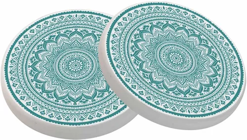 Vista 24 de Posavasos de campo de fútbol americano para bebidas, posavasos para mesa de cerámica, con base de corcho para decoración del hogar, 2