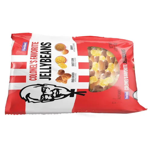 Vista 5 de Frankford KFC - Bolsa de caramelos de jalea con sabor a pollo frito, salsa y maíz dulce, juego de 3