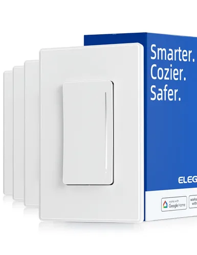 Vista 14 de ELEGRP Interruptor Regulador de Luz Inteligente DTR30, Unipolar o 3 Vías, Regulador Táctil Wi-Fi de 2.4GHz Compatible con Alexa/Google Assistant
