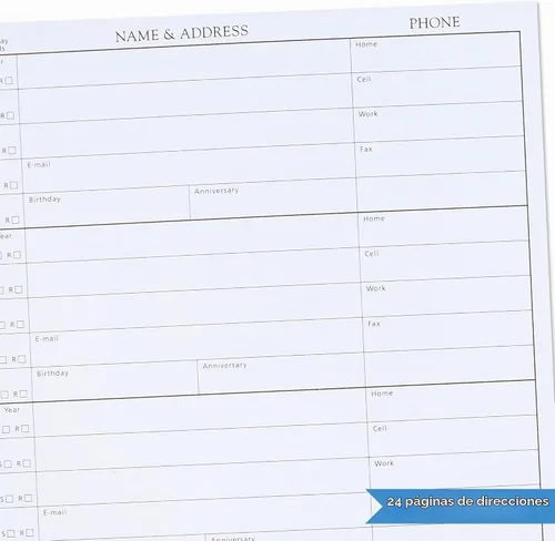 Vista 5 de Hallmark Páginas de recarga de libreta de direcciones, paquete de 44 (direcciones, citas)