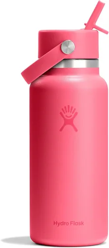 Vista 66 de Hydro Flask Botella de agua – Acero inoxidable aislado – Tapa flexible con popote de boca ancha, antiderrames, a prueba de fugas y recargable