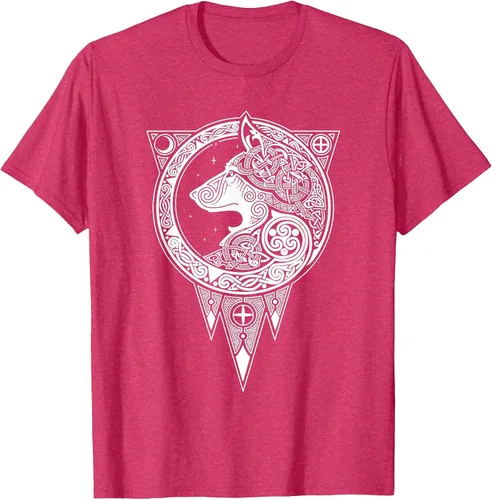 Vista 11 de Viking Fenris Wolf - Camiseta de mitología nórdica con símbolo de Fenrir Asphalt Grey
