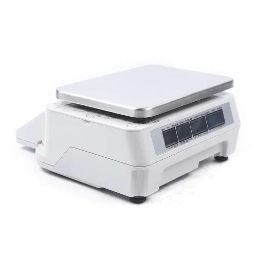 Vista 6 de Báscula digital de computación de precio de 66 libras y 66.1 lbs con impresora, báscula digital portátil de alimentos para cocina, delicatessen
