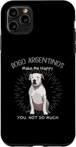 Vista 11 de iPhone 15 Dogo Argentinos Make Me Happy You Not So Much Case