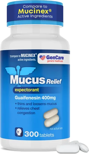 Vista 9 de GenCare Alivio de Mucosidad Expectorante Guaifenesina 400 mg 200 Tabletas Paquete de Valor - Acción Rápida para Diluir la Mucosidad para Resfriados