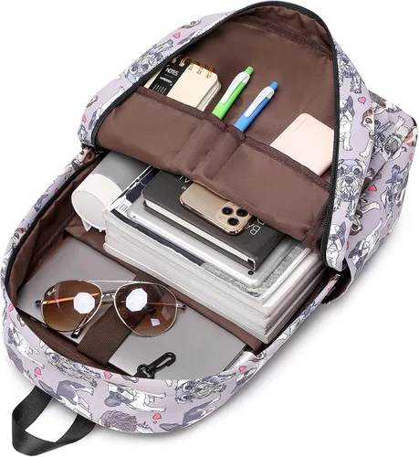 Vista 6 de Wadirum Mochila ligera para libros escolares para niños