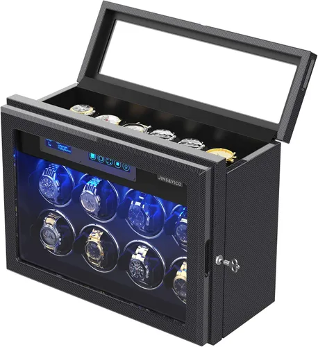 Vista 2 de Utilizado como nuevo Bobinador de reloj para relojes automáticos, carcasa de fibra de carbono con laca de alto brillo, almohadas de reloj ajustables
