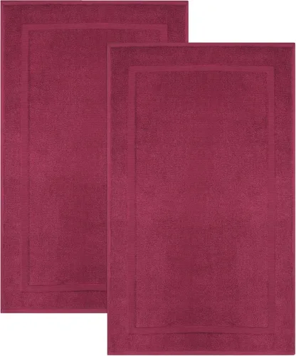 Vista 18 de COTTON CRAFT Tapete para bañera – Azulejo esculpido, 100% algodón, ultra absorbente, de baja pelusa, 1000 GSM, tapete de baño de lujo – Alfombra