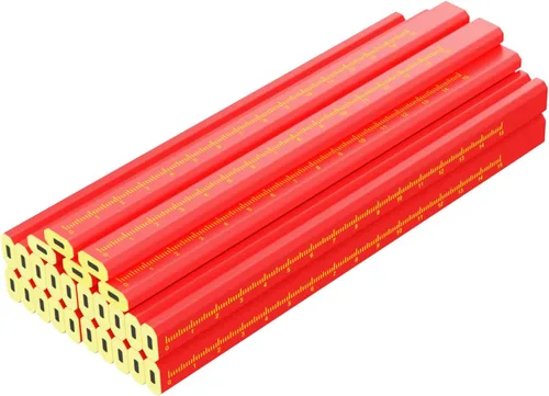 Vista 3 de KR. LIF 25 lápices de carpintería para construcción, lápiz de marcado de carpintero para carpintería, herramienta de marcado de hormigón