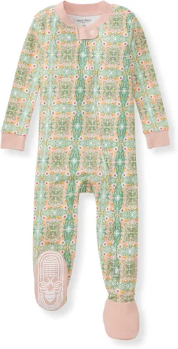 Vista 132 de Burt's Bees Baby Pijama para bebé niña, 100% algodón orgánico, pijama de una pieza, overol diagonal con cremallera, ajuste cómodo