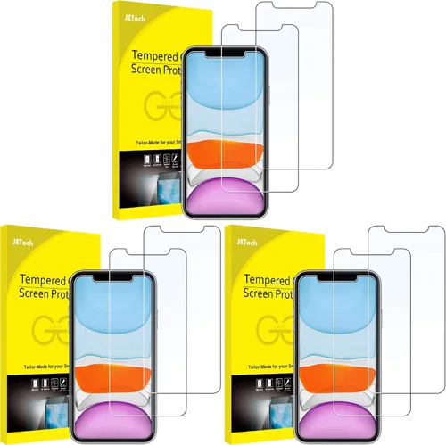 Vista 11 de JETech Protector de pantalla para iPhone 6s Plus/6 Plus, paquete de 2 Película de vidrio templado transparente HD, vidrio antiarañazos