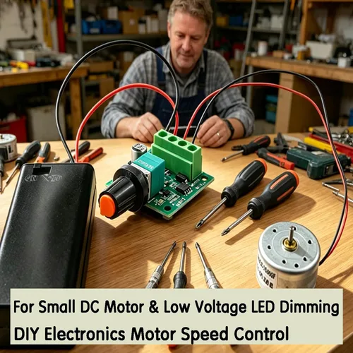 Vista 6 de RioRand RR-PWM-15V baja tensión DC 1.8v 3v 5v 6v 12v 2a controlador de velocidad del motor PWM