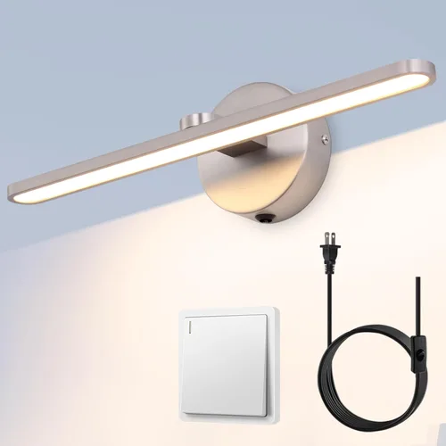 Vista 13 de MantoLite - Luces de tocador enchufables, accesorios de iluminación de baño sobre espejo Blanco