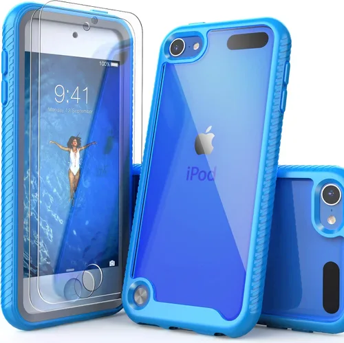 Vista 11 de Funda para iPod Touch 7ª generación, 2 en 1, a prueba de golpes, con 2 protectores de pantalla HD, protección híbrida resistente a los golpes