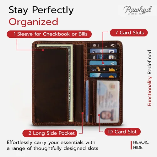 Vista 5 de RAW HYD Carteras de línea de servicio, Línea Roja Larga, Línea Roja Larga Bifold
