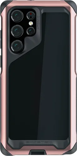 Vista 29 de Ghostek Atomic - Funda delgada para Galaxy Z Flip 4, parte trasera de aramida con parachoques de aluminio rojo, funda protectora de doble capa a