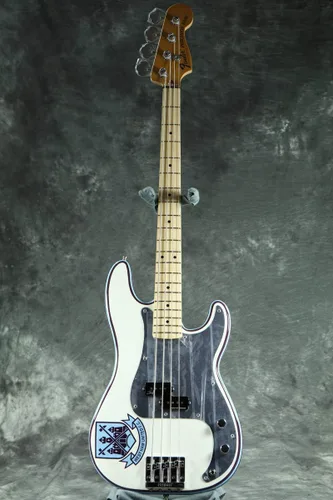 Vista 2 de Fender Steve Harris Precision Bass, Olympic White, Diapasón de arce