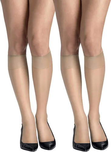 Vista 6 de Hanes Silk Reflections medias hasta la rodilla, puntera reforzada (2 unidades)