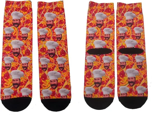 Vista 6 de Calcetines de cara de mascotas personalizados para hombres y mujeres con foto de amantes de las mascotas tamaño unisex para perro gato animales