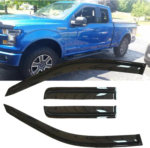 Vista 3 de Original 4 piezas de protector solar para ventanas, juego de protectores contra la lluvia para montaje exterior, bonitos visores laterales