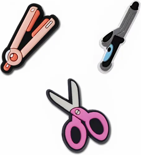 Vista 3 de Dijes para zapatos de peluquería, bonitos dijes de decoración de zapatos de peluquería de PVC para zapatos, pulseras, pulseras y regalos de fiesta