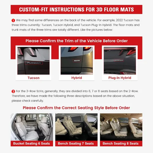 Vista 9 de IKON MOTORSPORTS Alfombrillas de suelo de TPE 3D, compatibles con Mercedes-Benz Clase GLC 2023-2024, forros antideslizantes impermeables para todo