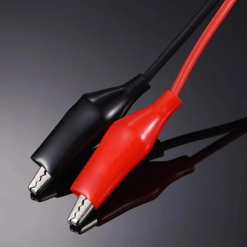 Vista 6 de 5 pares de cables de prueba dobles rojos y negros con pinzas de cocodrilo, cable de puente 16GA