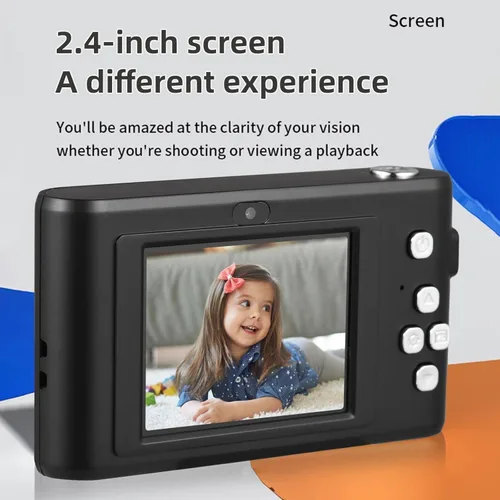 Vista 2 de Acuvar Cámara digital, cámara FHD 1080P para niños, cámara de 50 MP para apuntar y disparar con zoom de 16X antivibración, cámara pequeña portátil