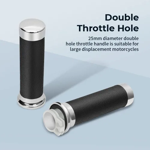 Vista 2 de Tubo de acelerador de agarre de repuesto para Honda OEM: 53145-MM8-000, tubo de acelerador doble de agarre derecho de 0.984 in y agarre izquierdo