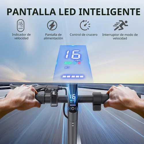 Vista 6 de Maxshot Electric Scooter, 350W/500W Powerful Motor, 19-22 MPH Max Speed, 15-28 Miles Range, Foldable escooter with Dual Braking Systems, Smart APP