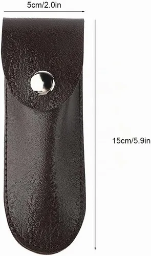 Vista 2 de Abrebotellas Funda de cuero negro Profesional bolsillo plegable portacuchillos