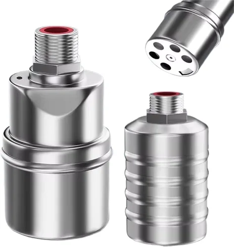Vista 2 de Stainless Steel Floating Ball Valve Automatic Water Level Control Valve 1/2 3/4 Float Valve Water Tank Water Tower Shutoff Valve(1/2",Side Water