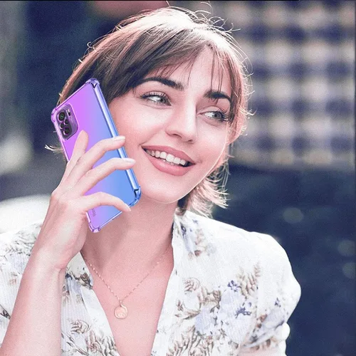 Vista 6 de Funda para Redmi Note 10 4G/Redmi Note 10S M2101K7BG Linda Caso Niñas Mujeres, Gradient Slim Anti Scratch Soft TPU Funda protectora a prueba