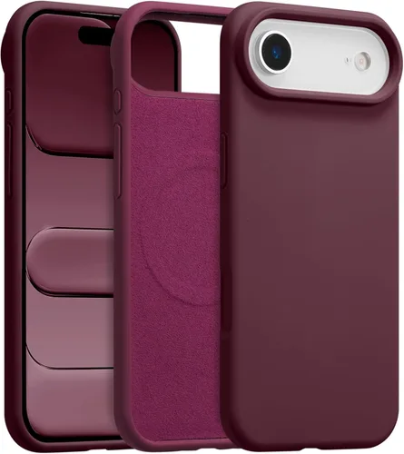 Vista 545 de Funda magnética de silicona para iPhone 13 Pro, color blanco antiguo [Compatible con Magsafe] [Forro de microfibra suave antiarañazos], funda