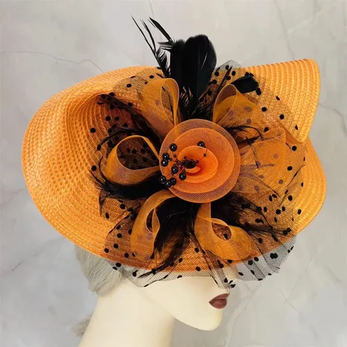 Vista 3 de L'ouve Tocado vintage para niñas, sombreros de fiesta de té para mujer, sombrero de pastillero de los años 20 y 50