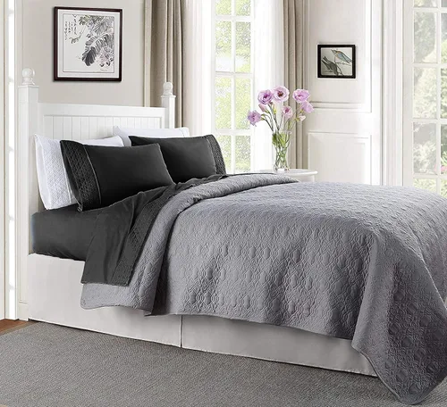 Vista 3 de Elegant Comfort Luxury Best, Soft and Coziest - Juego de ropa de cama de 4 piezas, 1500 hilos de microfibra de alta calidad hotelera, diseño