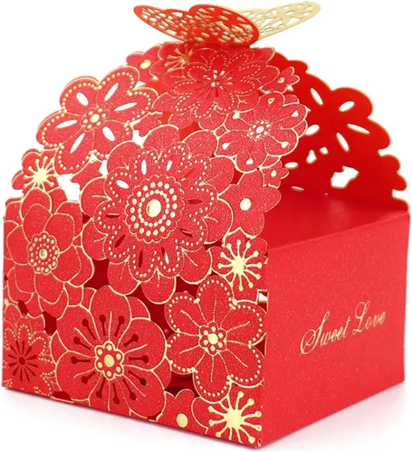 Vista 18 de Kslong Juego de 50 unidades por juego de cajas de regalo de galletas, recuerdos románticos de boda, bonita caja de chocolate para bodas, suministros