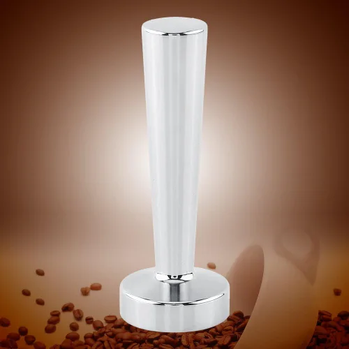 Vista 5 de Fdit Prensa de café, herramienta de manipulación de café espresso sólido de acero inoxidable, base plana para máquina de cápsulas