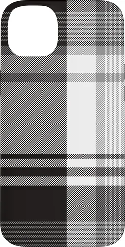 Vista 15 de Black White Grey Plaid Winter Fall Halloween Pattern Design Case for iPhone 17