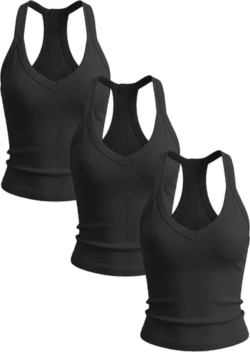 Vista 2 de Camiseta sin mangas para mujer RibKnit Racerback Cami Slim Fit Elástica Color piel