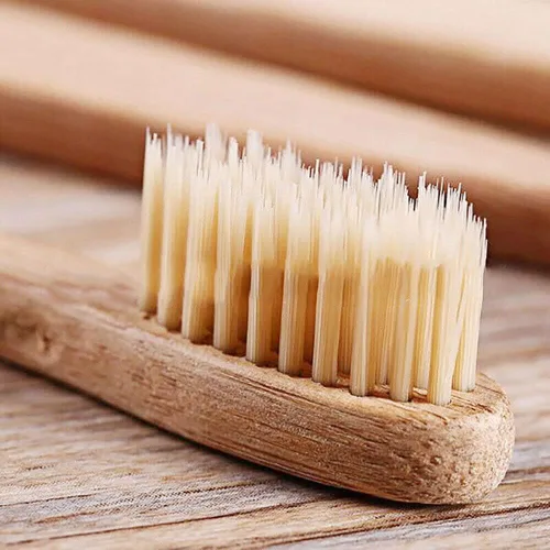Vista 5 de TEAMWILL Cepillo de dientes de bambú 100% natural orgánico medio libre de BPA suave cepillo saludable