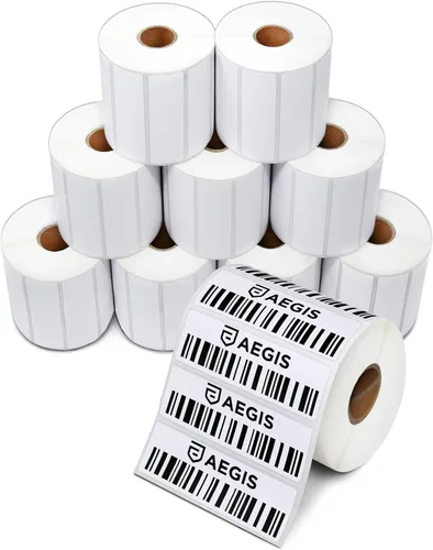 Vista 18 de Aegis Adhesives - Etiquetas térmicas directas de 1 pulgada x ½ pulgada para etiquetas de precio pequeño, dirección de devolución, carpeta
