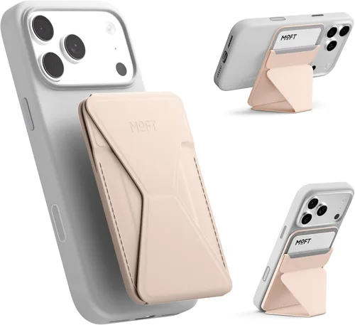 Vista 13 de MOFT Soporte para teléfono y cartera AERA, cartera MagSafe, tarjetero beach blanco