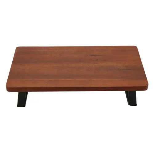 Vista 6 de G.E.T RISER-6-UR - Elevador de monitor de madera con patas plegables, elevación de 6 pulgadas, rústico urbano