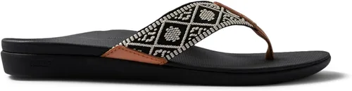 Vista 5 de REEF Sandalias ortopédicas tejidas para mujer Negro/Blanco