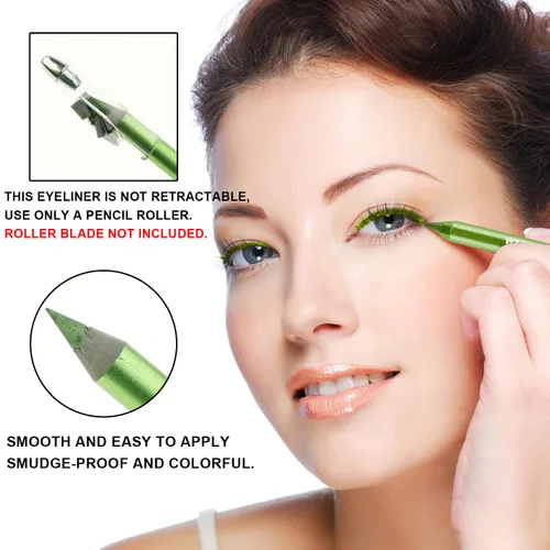 Vista 8 de Juego de 3 lápices delineadores de ojos coloridos, lápiz de sombra de ojos, kit de delineador de ojos perlado metálico con purpurina para mujeres
