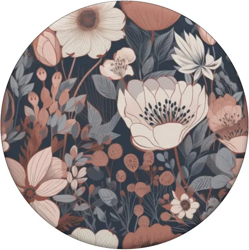 Vista 3 de PopSockets con estampado floral minimalista de flores silvestres estilo bohemio para mujer